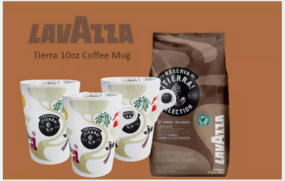 New Lavazza Tierra Coffee Mugs Cups - 10oz 280ml Modo Mio,Tassimo, Nespresso