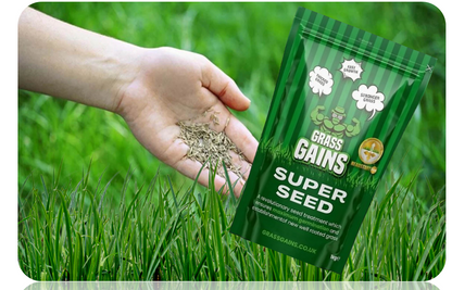 Grass Gains Super Seed 1KG, Fast Growth Lawn Seed