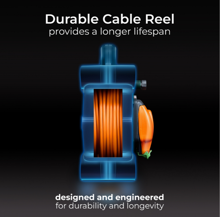 Masterplug Hlp2013/2Ip 20M Outdoor Ip Rated Cable Reel With Weatherproof Sockets 13A Case Reel