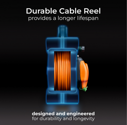 Masterplug Hlp2013/2Ip 20M Outdoor Ip Rated Cable Reel With Weatherproof Sockets 13A Case Reel