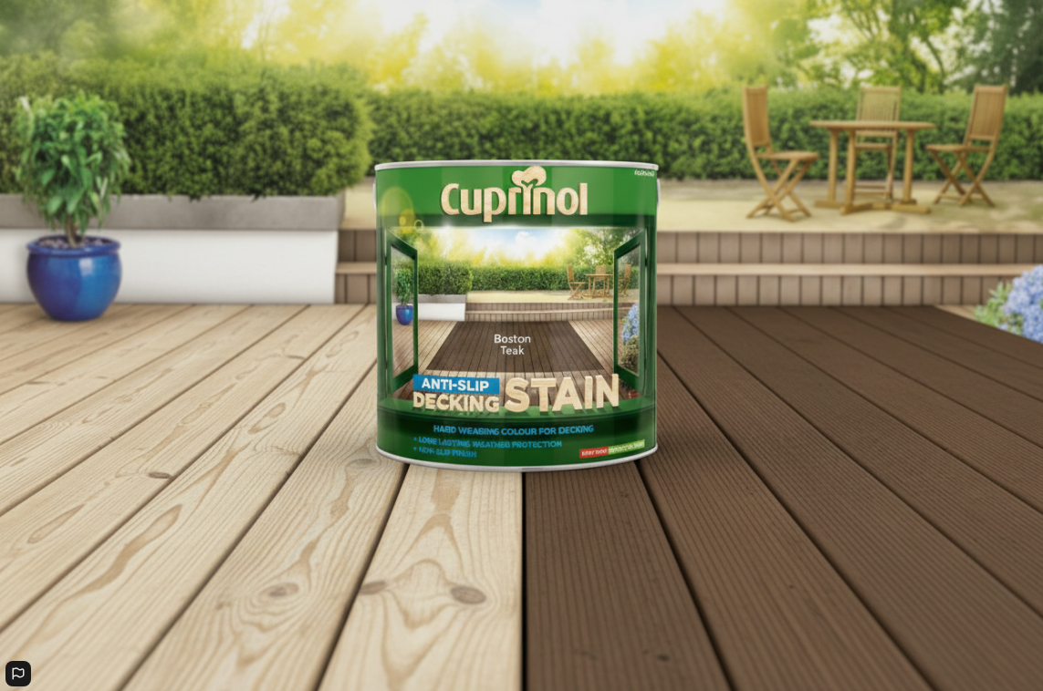 Cuprinol 2.5L Anti Slip Decking Stain Boston Teak