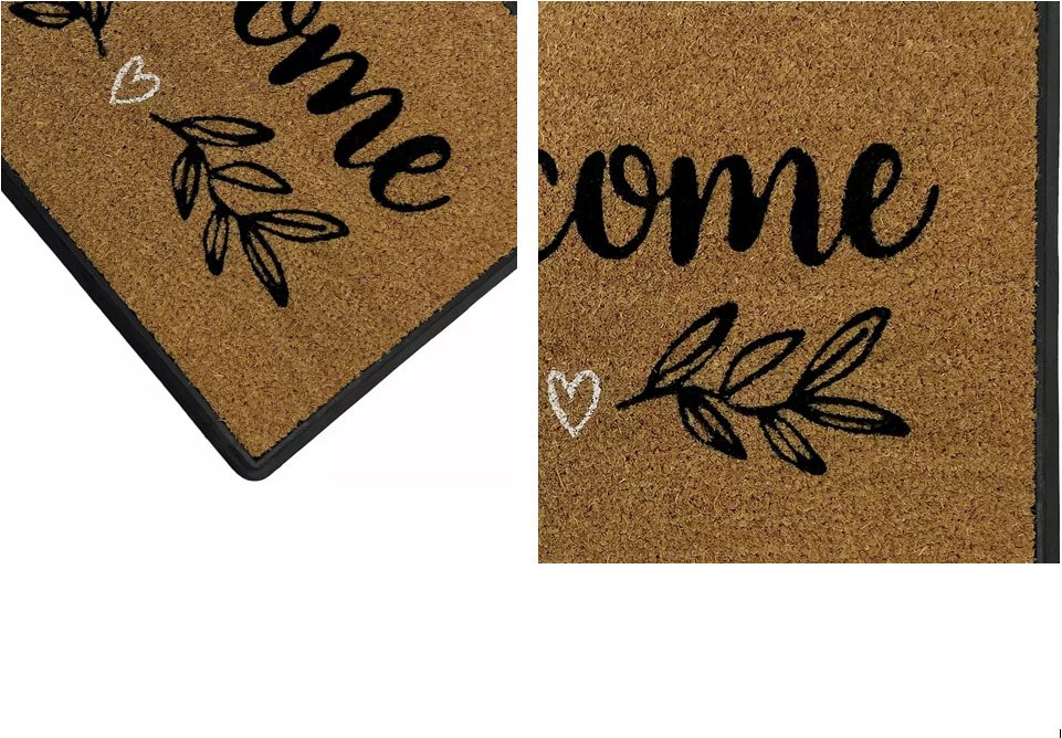 Mighty Mats Rubber Welcome Spring Cut Pile Doormat - 40x60cm