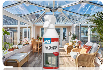 HG All Plastic Cleaner, Multi-Use Interior Cleaning Formula for UPVC 500ml