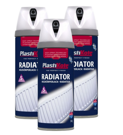 Twist & Spray Radiator Gloss White 400ml | Non Yellowing | Heat Resistant upto 100 Degrees.
