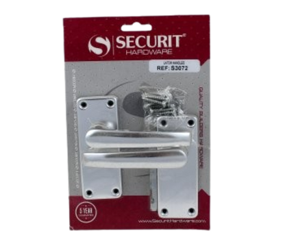 Securit S3072 Aluminium Latch Handles Bright (Pair)