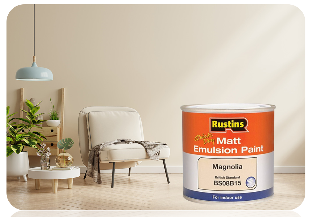 Rustins Matt Emulsion Paint Magnolia 250Ml