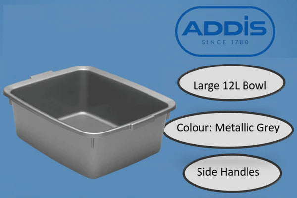 Addis Plastic METALLIC Butler Large Rectangular Bowl 12.5 Litre