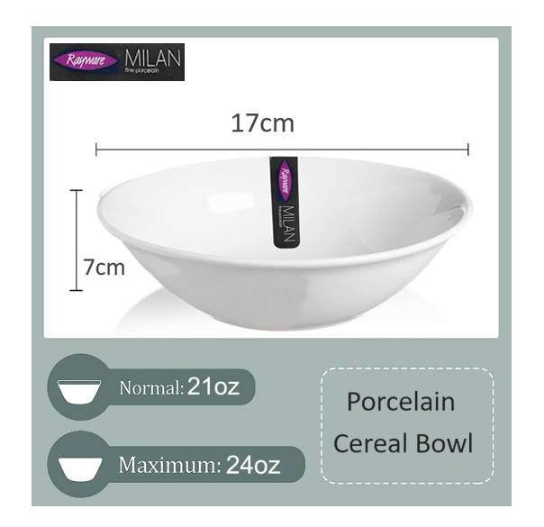 Milan White Multipurpose Bowl 17cm - NWT FM SOLUTIONS