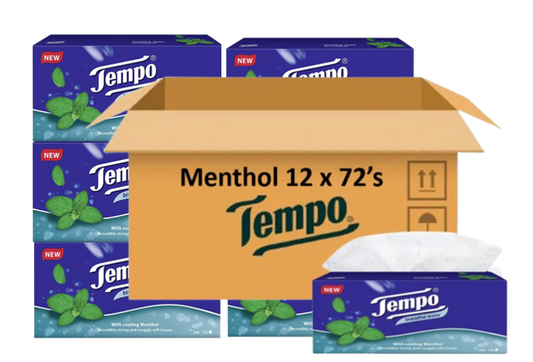 Tempo Strong, Soft & Breathable Menthol Tissues 72's 3ply