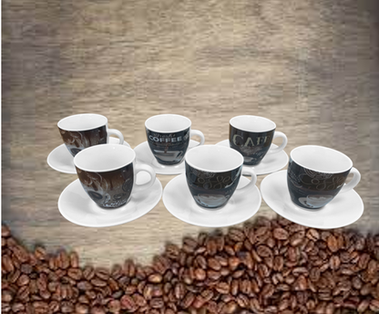 Fixtures Design Espresso Cup & Saucer 12 Piece Set