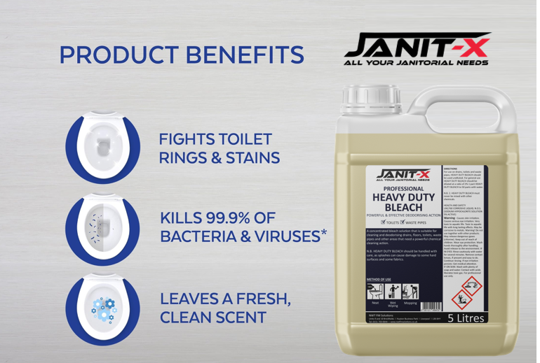 Janit-X Professional Heavy Duty Bleach 5 Litre