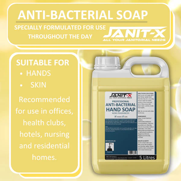 Janit-X Professional Luxury Anti-Bacterial Hand Soap 5 Litre