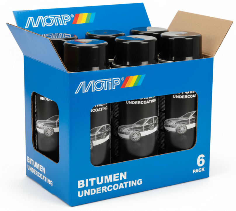 Motip Bitumen Spray | Underbody  Protection | 500ml Aerosol Spray