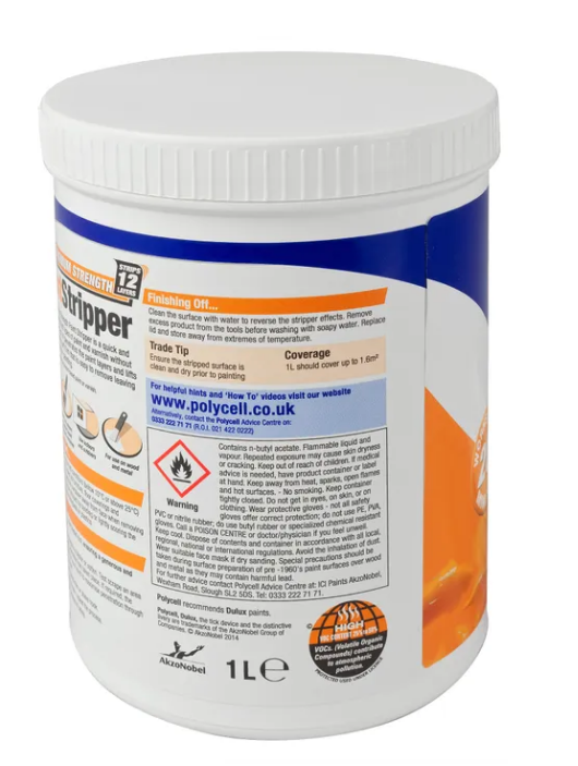 Polycell Maximum Strength Paint & Varnish Stripper 1 litre