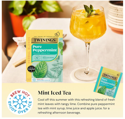 Twinings Pure Peppermint Herbal Infusion Enveloped Tea Bags (Pack of 20)