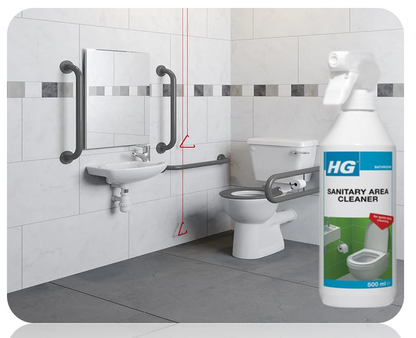 HG Sanitary Area Cleaner | Toilet and Urinal Areas | 500ml Fragrant Spray