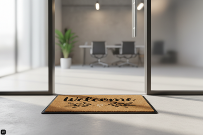 Mighty Mats Rubber Welcome Spring Cut Pile Doormat - 40x60cm