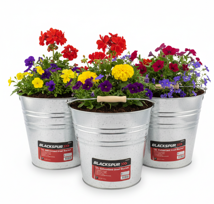 Fixtures Blackspur 12L Galvanised Steel Bucket
