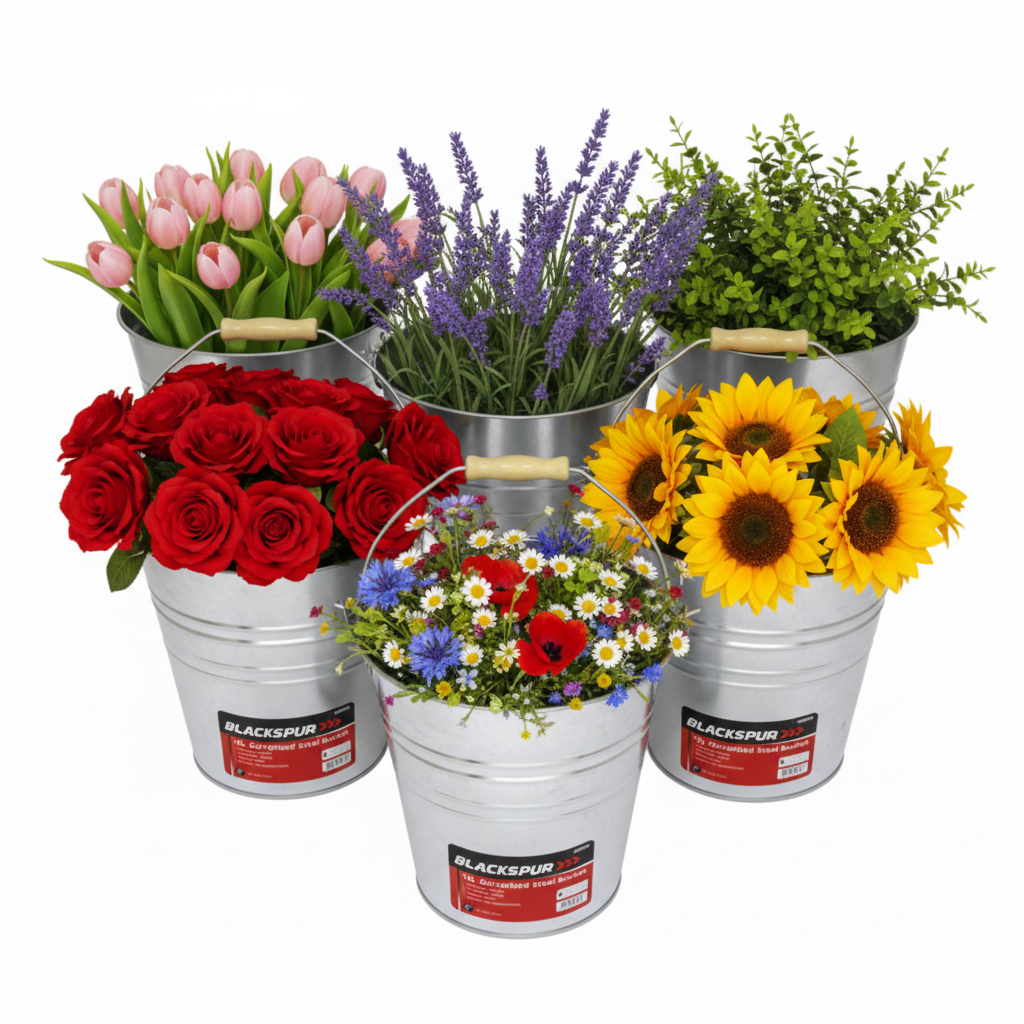 Fixtures Blackspur 10L Galvanised Steel Bucket