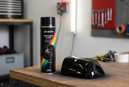 Motip Black Spray Paint HIGH GLOSS | Fast Drying | 1 x 500ml.