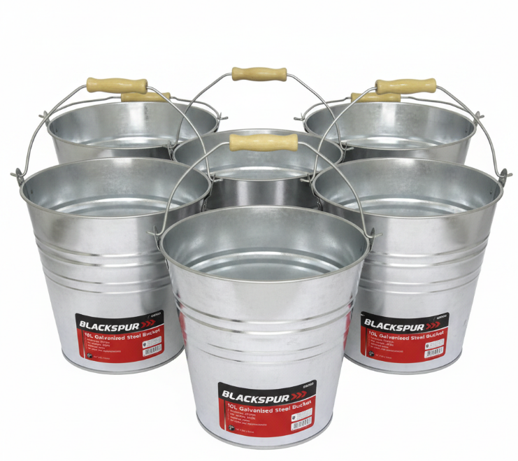 Fixtures Blackspur 10L Galvanised Steel Bucket