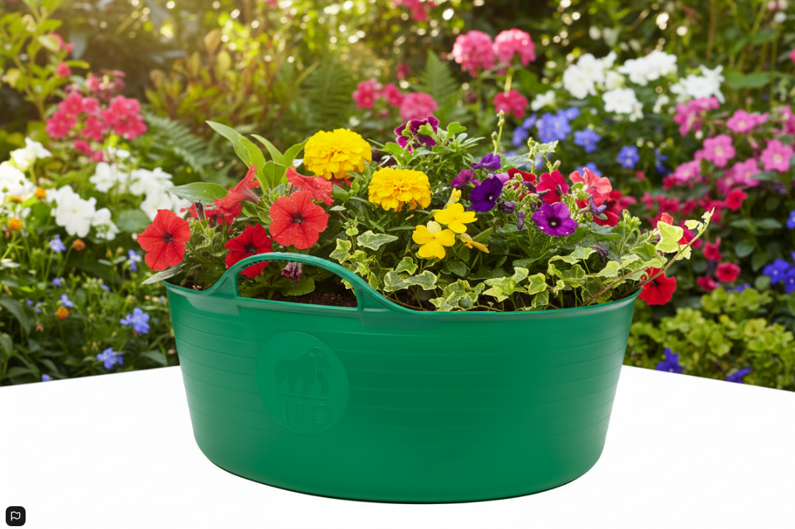 Red Gorilla Tubtrug | Green | Shallow | 15L Capacity
