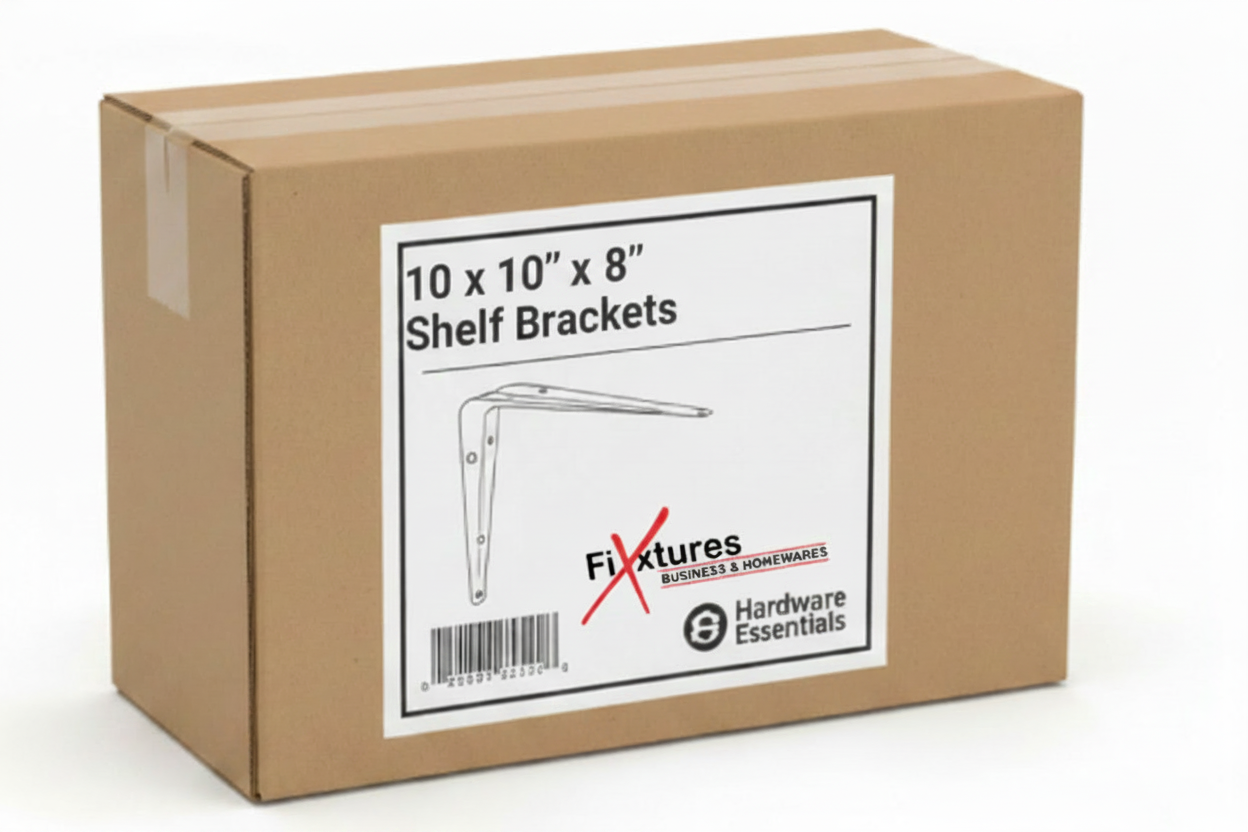 Fixtures London Shelf Brackets | 10 Pack | White | All Sizes