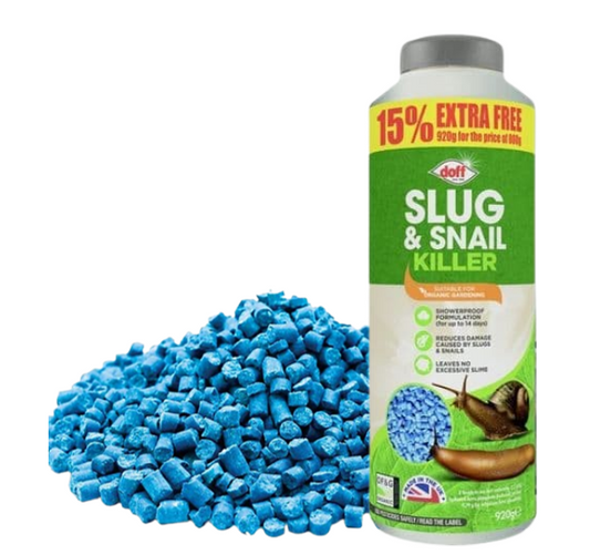 Doff Organic Slug & Snail Killer 800g Ferric Phosphate + 15% Free.