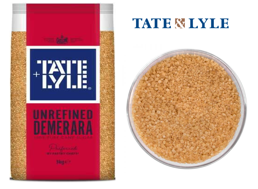 Tate & Lyle 3kg Brown Demerara  Sugar Poly Bag