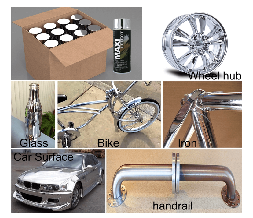 Maxicolor MAXI- EFFECT Acrylic silver spray paint | All Surface Usage | 400ml