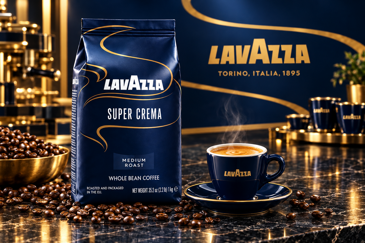 Lavazza Super Crema Whole Bean Espresso Coffee 1kg