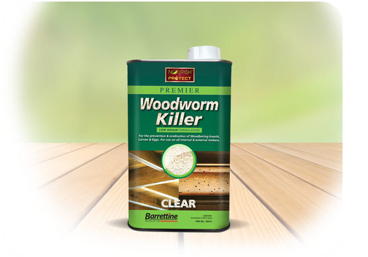 Barrettine Low Odour Woodworm & Boring Insect Killer 1L.