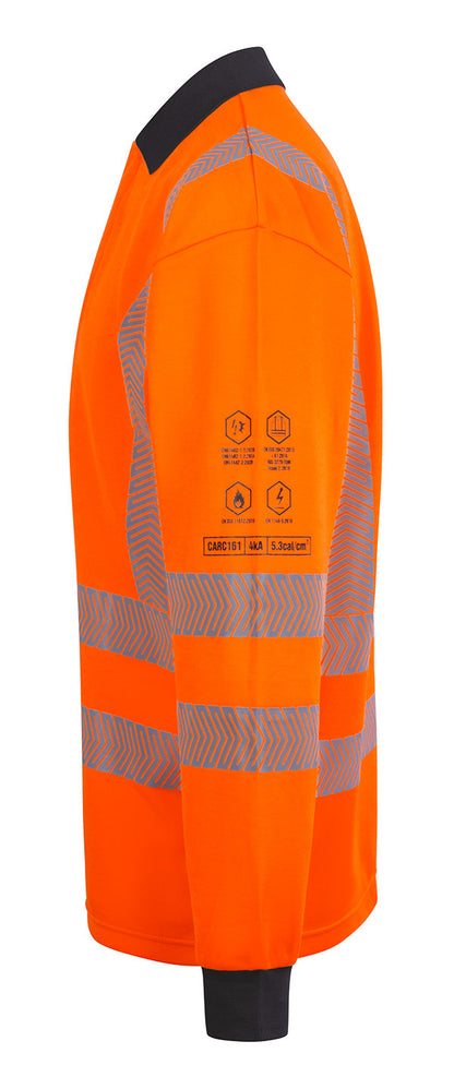 High Visibility Arc Flash Polo Shirt Orange  ALL SIZES