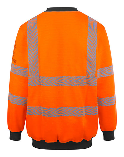 High Visibility Arc Flash Sweatshirt Orange ALL SIZES