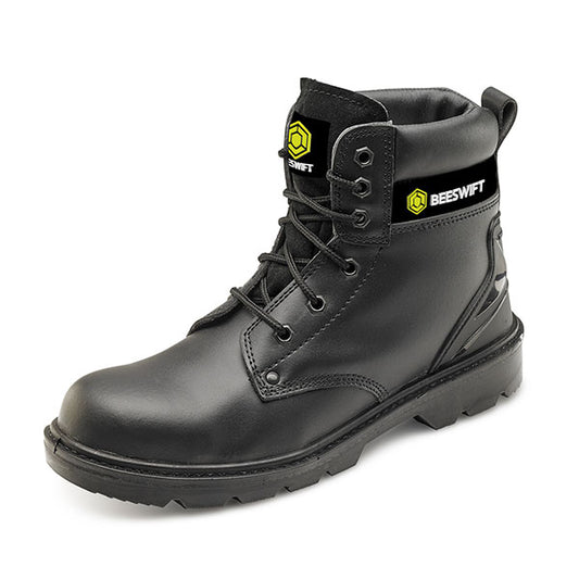 Beeswift Footwear Black Eyelet Boots ALL SIZES