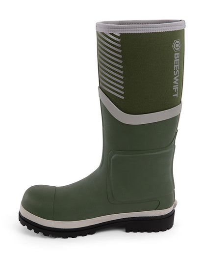 Neo Force Neoprene Full Safety Wellington Green Sz ALL SIZES