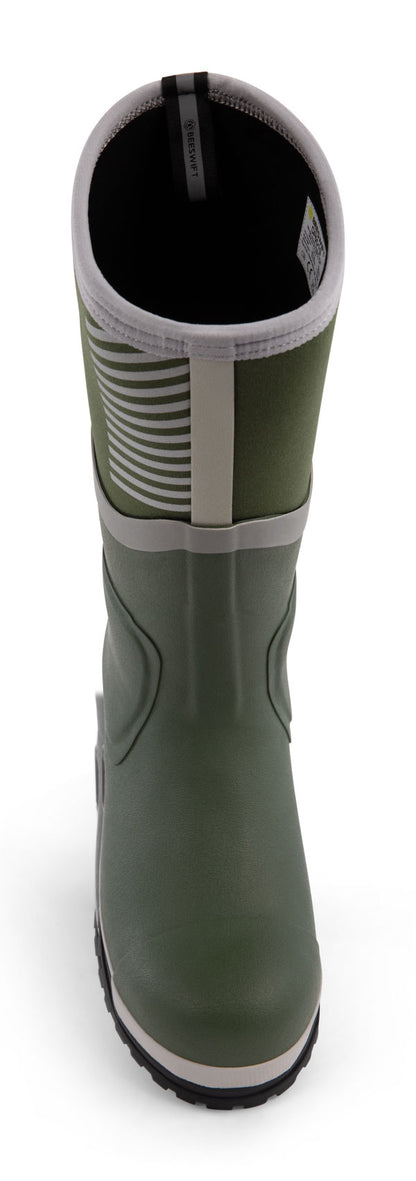 Neo Force Neoprene Full Safety Wellington Green Sz ALL SIZES