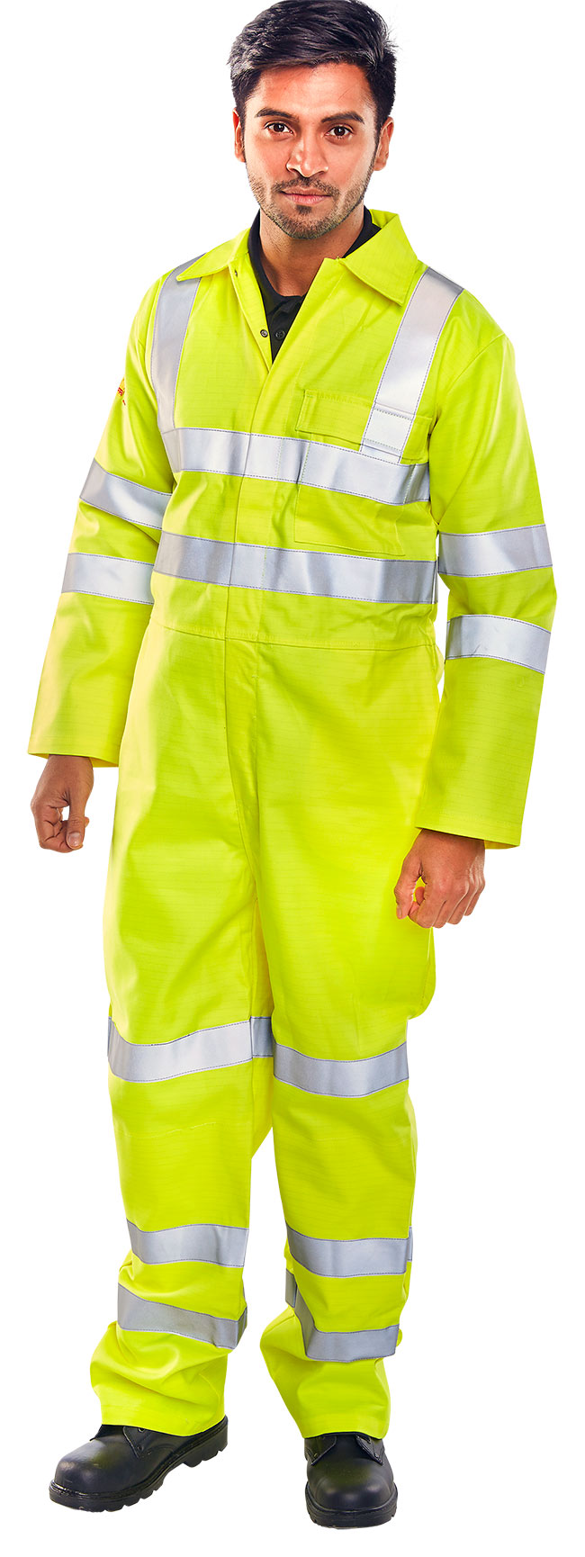 Beeswift Tesla Fire Retardant Hi-Vis Anti-Static Boilersuit - {ALL COLOURS / SIZES}