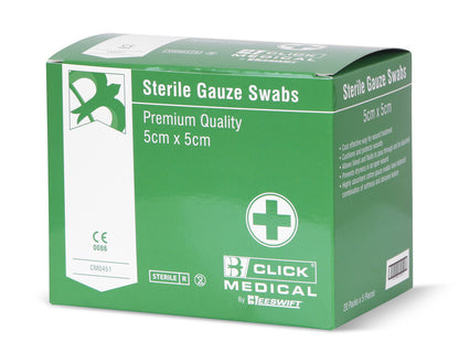 Click Medical Sterile Gauze Swabs 5x5cm