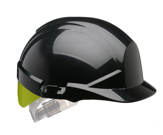 Centurion Reflex Safety Slip Ratchet Helmet With Hi-Vis Yellow Rear  Black