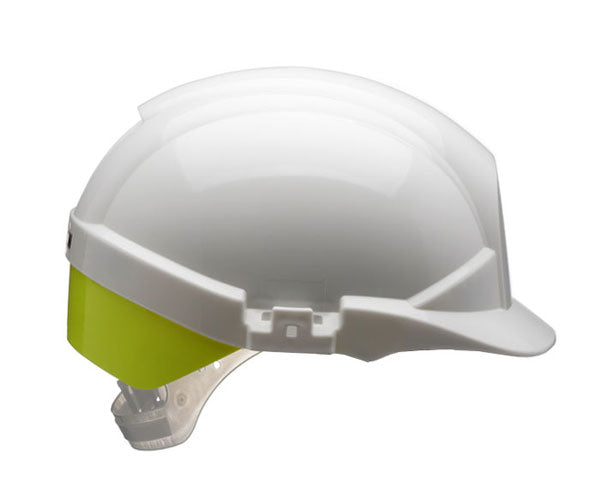 Centurion Reflex Safety Wheel Ratchet Helmet With Hi-Vis Yellow Rear  White