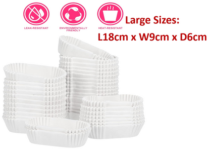 15 x Pack Of Large Loaf Cake Cases | Non Stick paper cases | Size: L18cm x W9cm