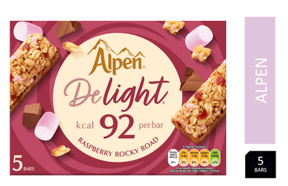 Alpen Delight Raspberry Rocky Road Bars 5x24g