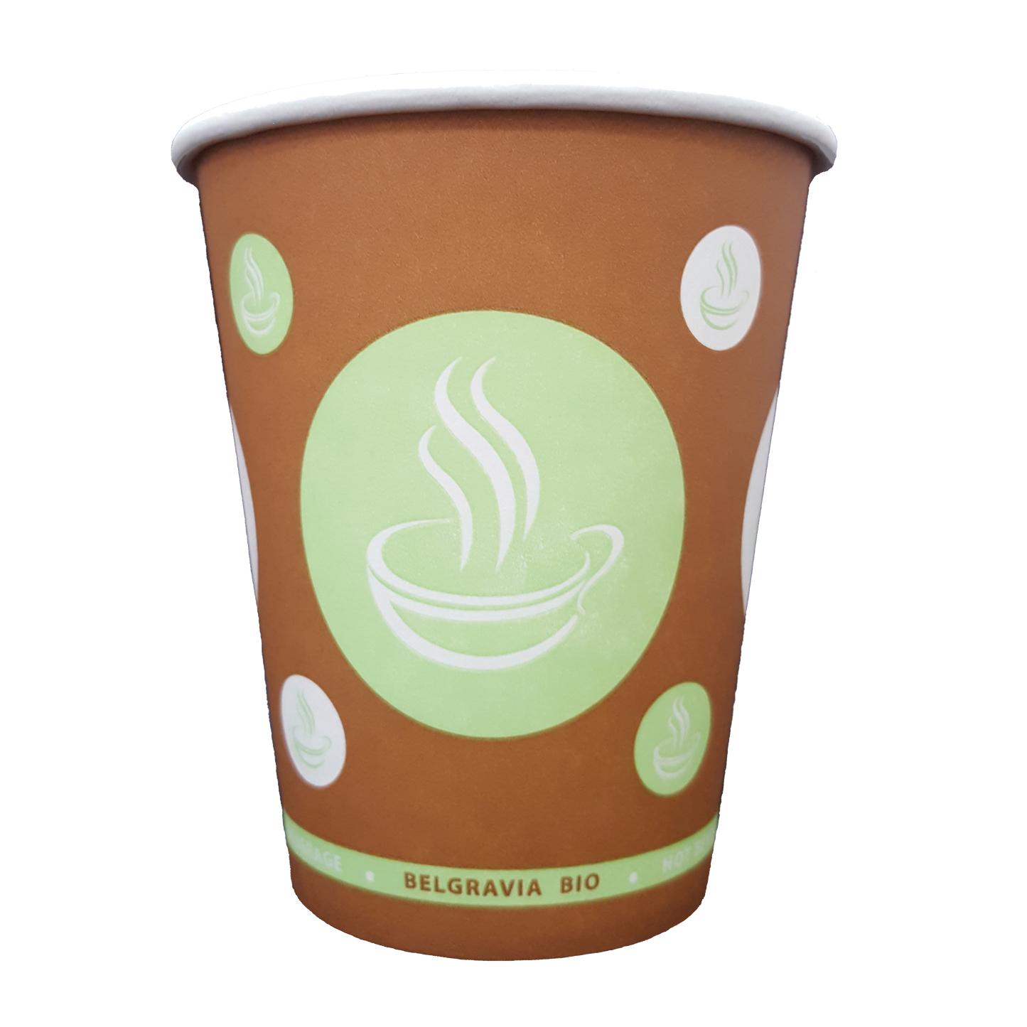 12oz Belgravia Biodegradable & Compostable Single Walled Paper Cups (50s)