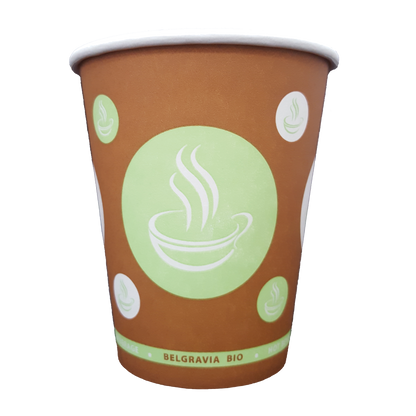 12oz Belgravia Biodegradable & Compostable Single Walled Paper Cups (50s)