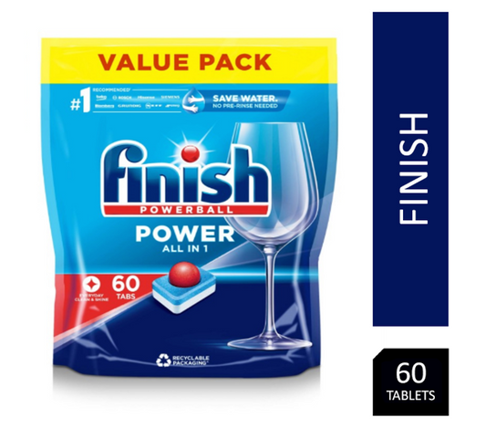 Finish Powerball All In One Dishwasher Tablets 60's