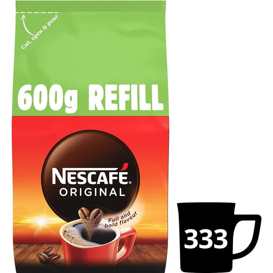 Nescafe Gold Blend 600g Eco Refill for 750g or 1kg Tins (Makes approx 333 cups)