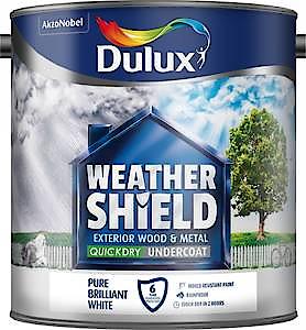 Dulux Weather Shield Quick Dry Undercoat Paint, 750 Ml - White