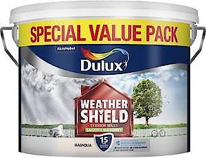 Dulux Weathershield Smooth White Masonry Paint | Acrylic Paint | 1 x 7.5L