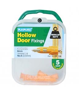 Plasplug Pladr106 - Hollow Door Fixing (Card Of 5)